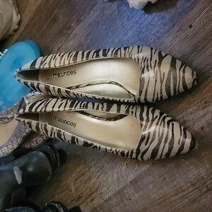 Used Maurices zebra print pumps s9